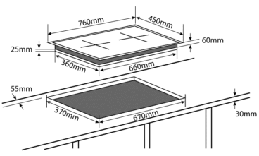 Bếp từ Chefs EH-DIH896 7 Cách lắp đặt bếp từ Chefs EH-DIH896