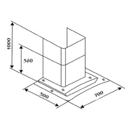 Kích thước máy hút mùi Chef’s EH-R308E7G