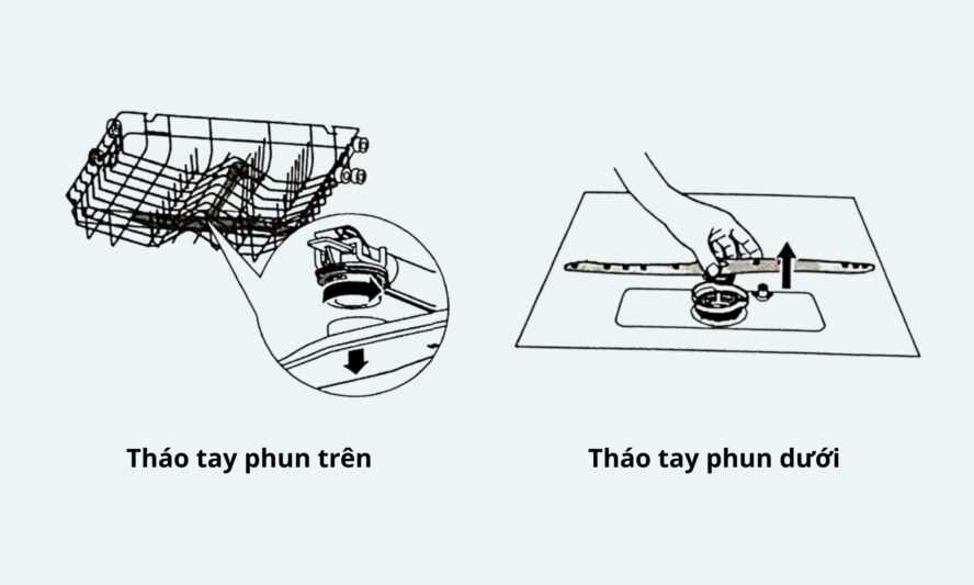 Bước 1_ Tháo tay phun nước